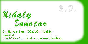 mihaly domotor business card